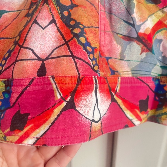 Vintage Chico's  women's butterfly Jacket blazer Size 2 multicolor.  #203 - Picture 8 of 14